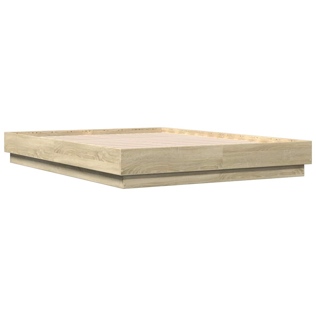 Okvir za krevet boja hrasta 135x190 cm od konstruiranog drva