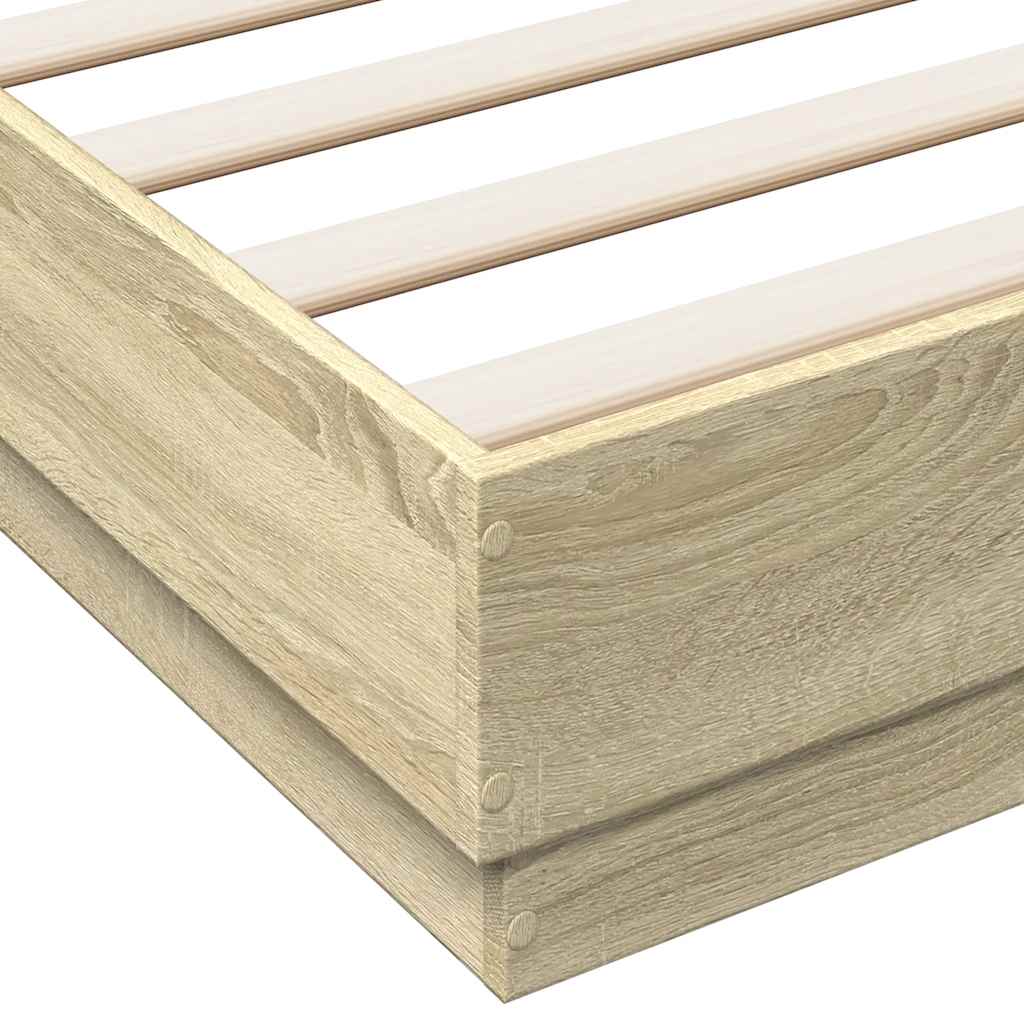 Okvir za krevet boja hrasta 135x190 cm od konstruiranog drva