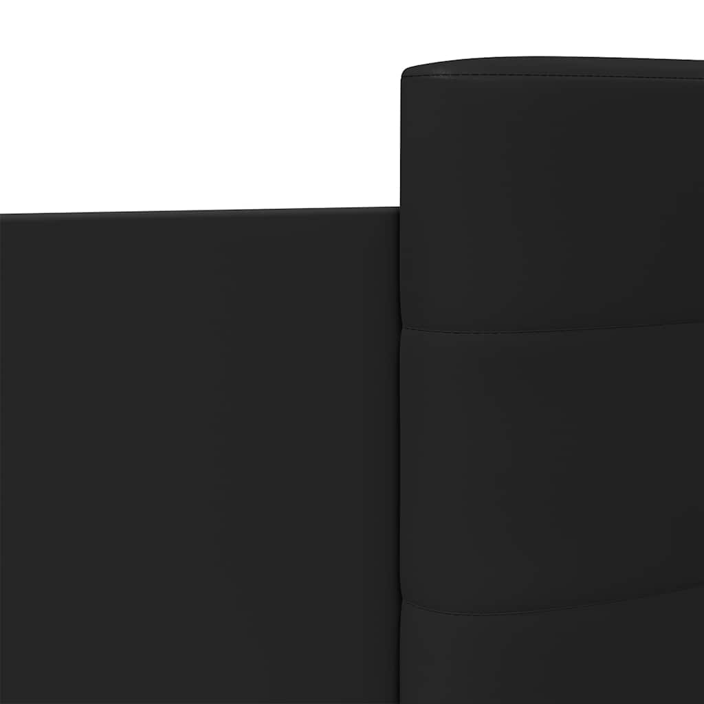 Okvir kreveta s uzglavljem crni 90 x 200 cm konstruirano drvo