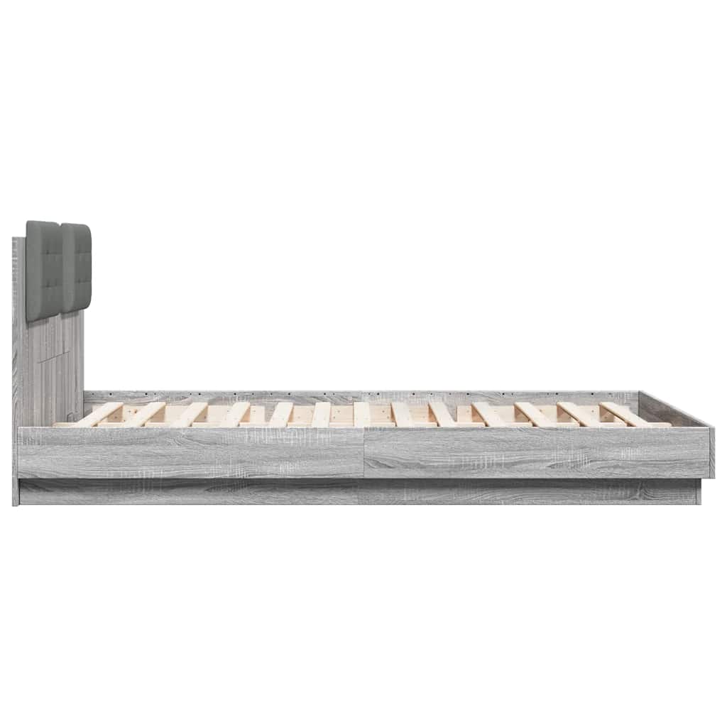 Okvir kreveta s uzglavljem LED boja hrasta sonome 150 x 200 cm