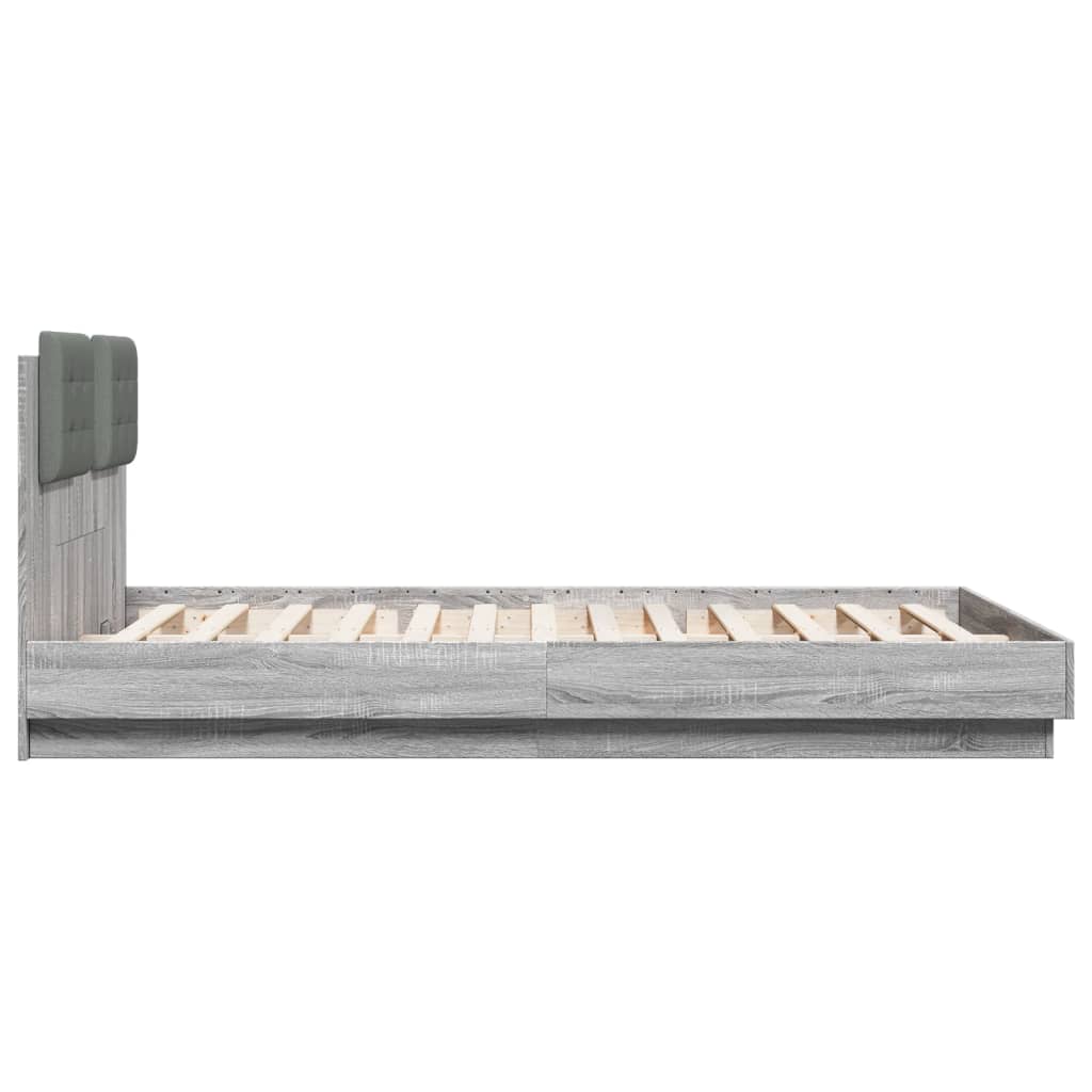 Okvir kreveta s uzglavljem LED boja hrasta sonome 120 x 200 cm