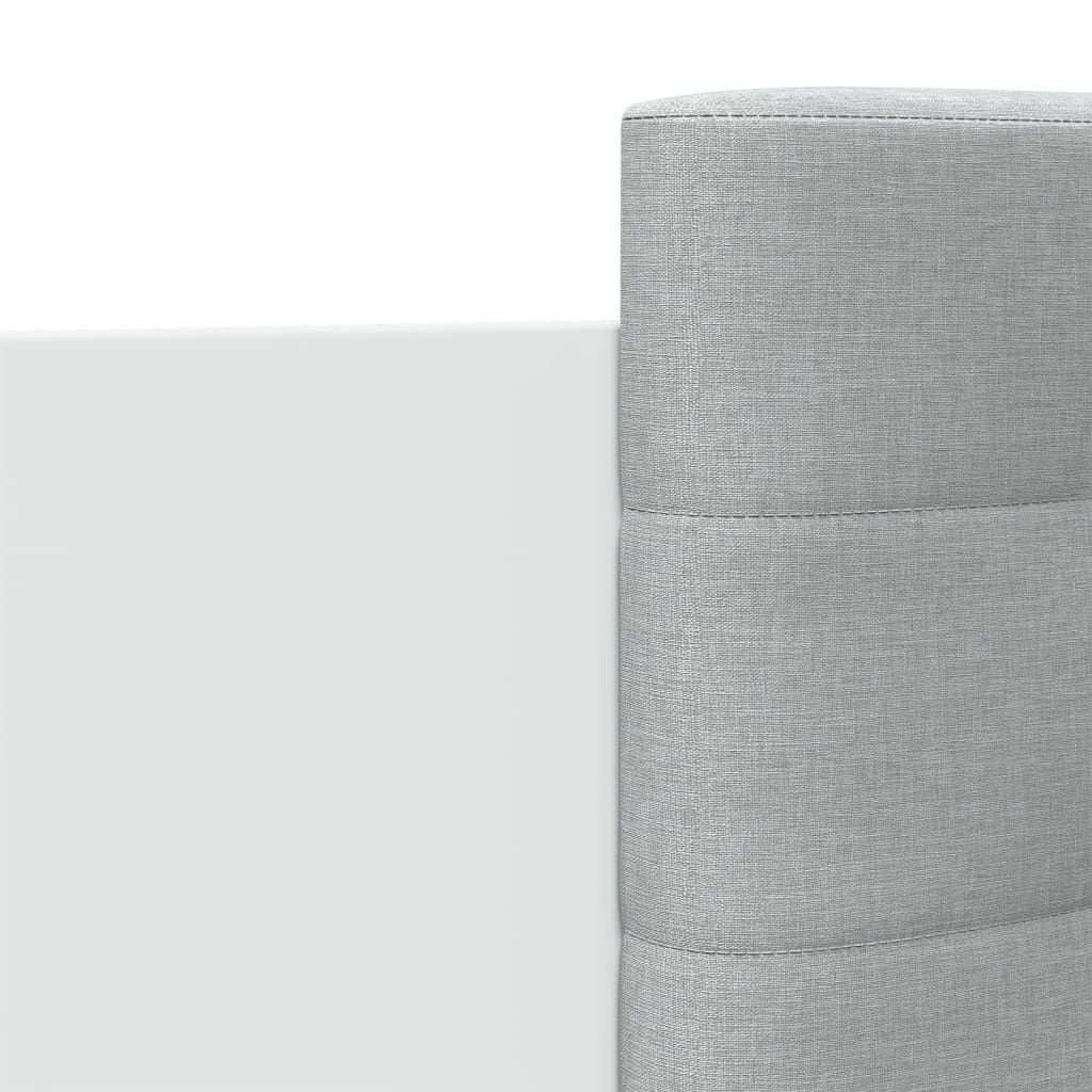 Okvir za krevet s uzglavljem i LED svjetlima bijeli 100x200 cm