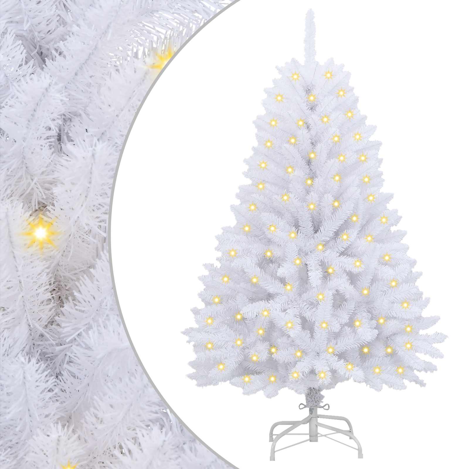 Umjetno božićno drvce Bijelo 120 cm PVC i metal