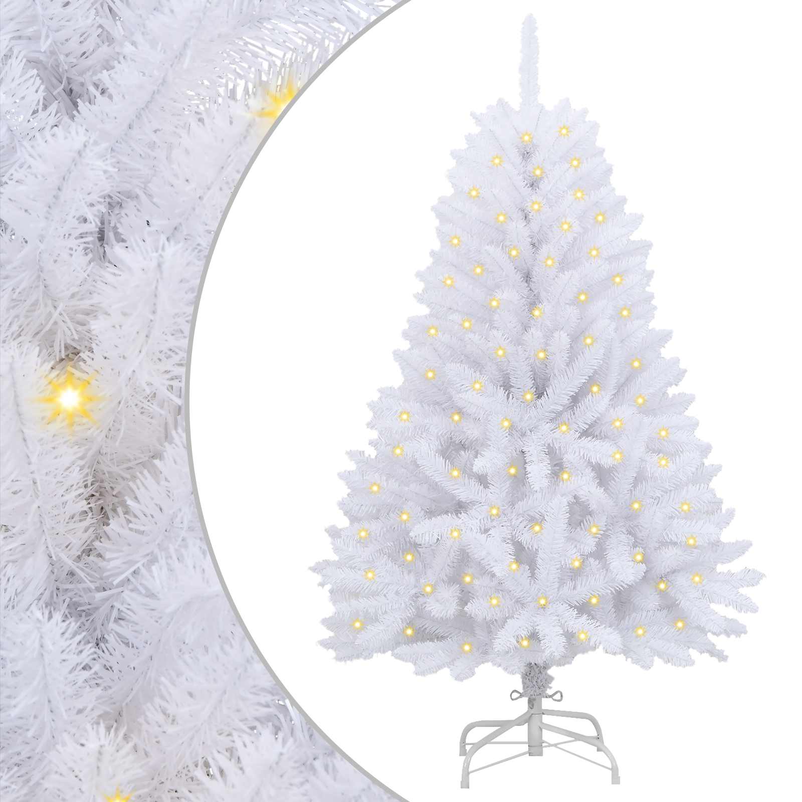 Umjetno božićno drvce Bijelo 150 cm PVC i metal