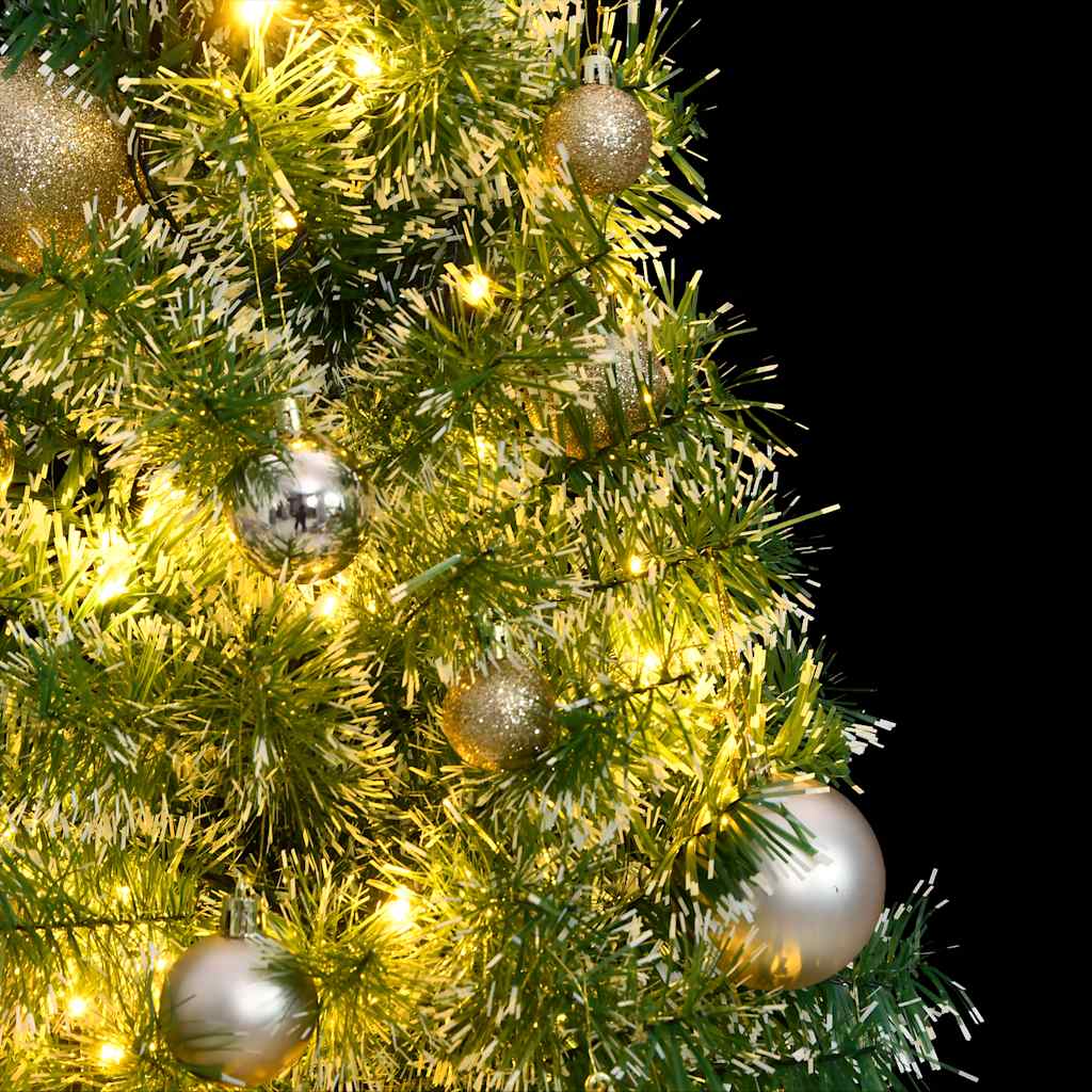 Umjetno božićno drvce 150 LED s kuglicama i snijegom 120 cm