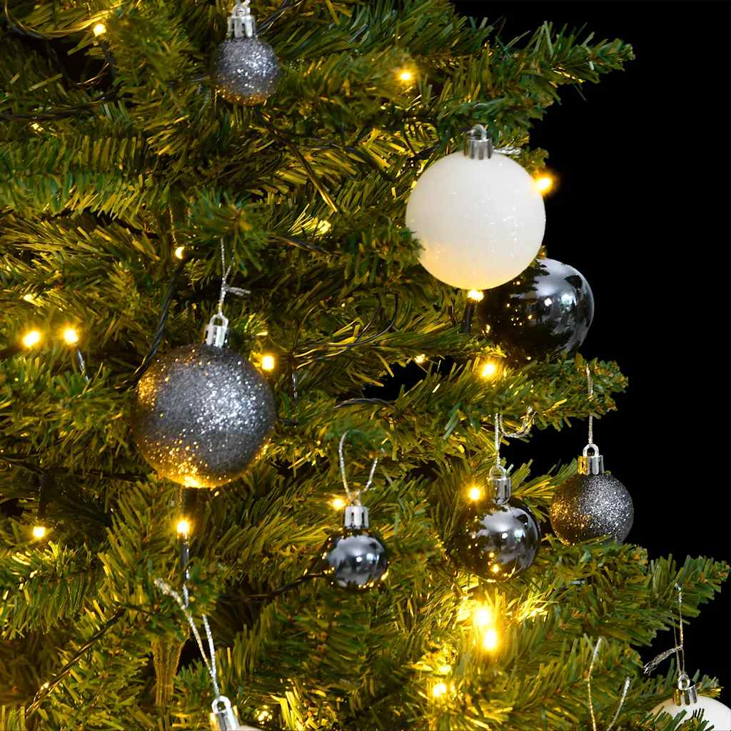 Umjetno božićno drvce 150 LED sa šarkama i kuglicama 120 cm