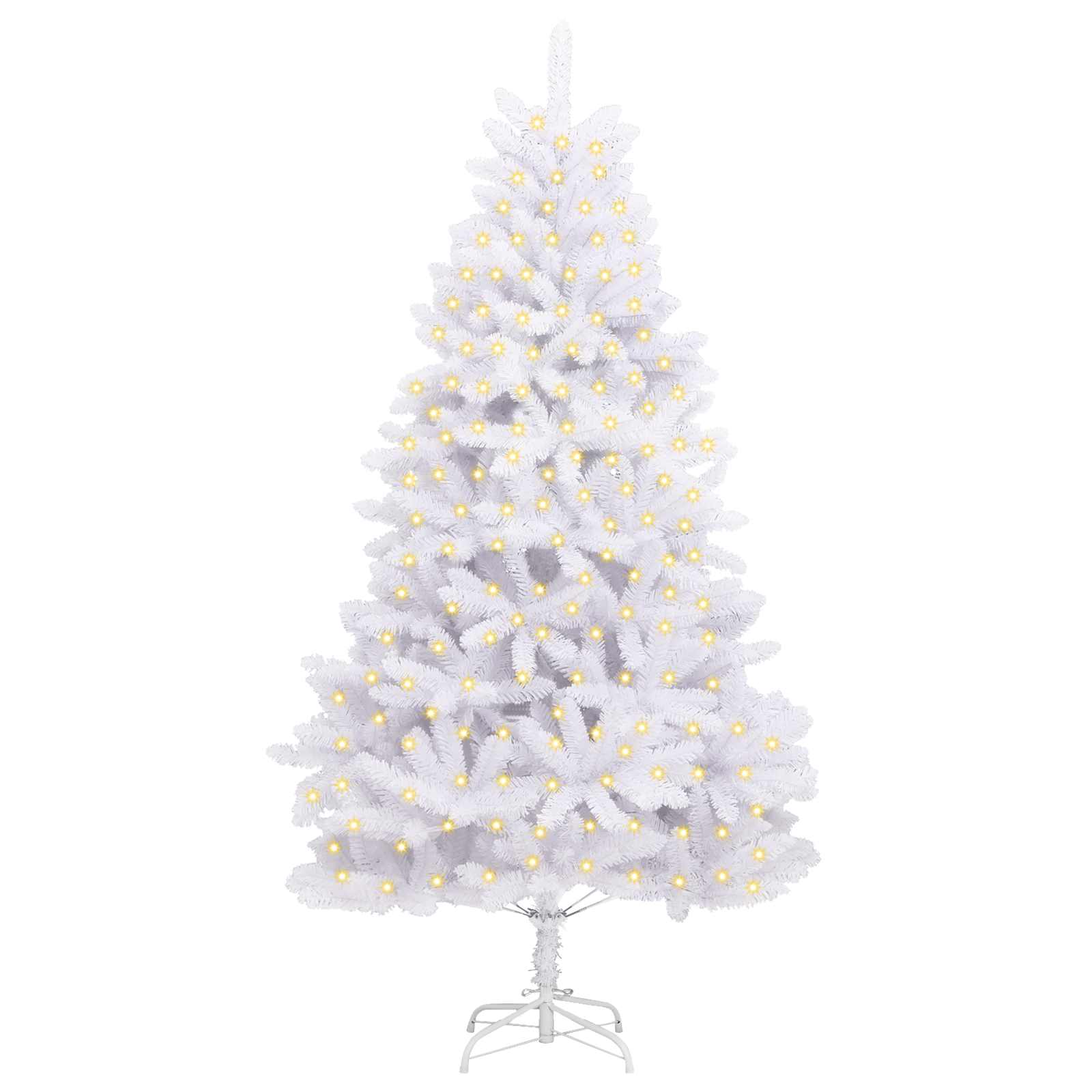 Umjetno božićno drvce Bijelo 210 cm PVC i metal