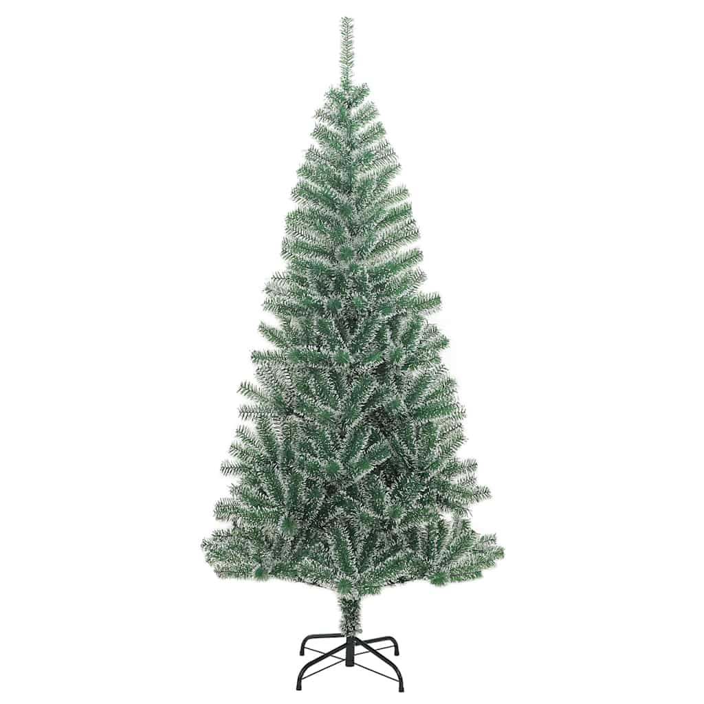 Umjetno božićno drvce 300 LED s kuglicama i snijegom 210 cm