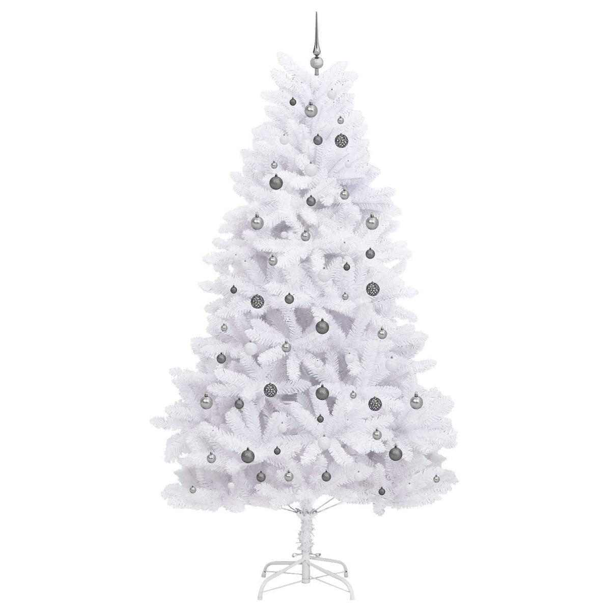 Umjetno božićno drvce Bijelo 128 x 128 x 270 cm PVC i metal