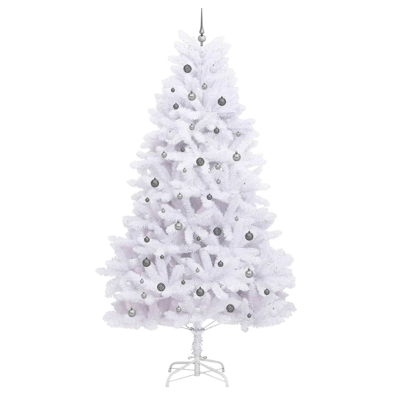 Umjetno božićno drvce Bijelo 138 x 138 x 300 cm PVC i metal