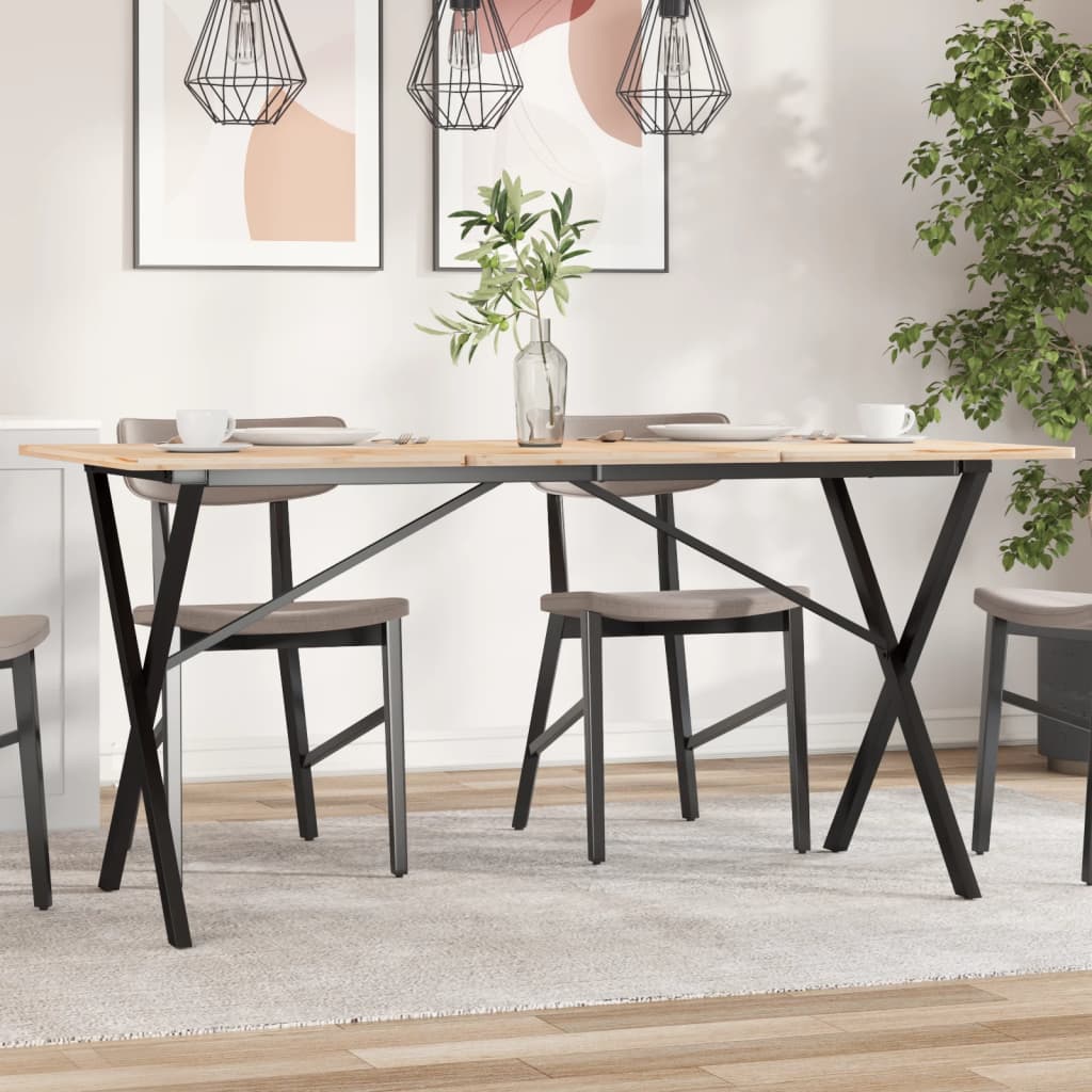 Noge za blagovaonski stol X-oblika 140x60x73cm čelik