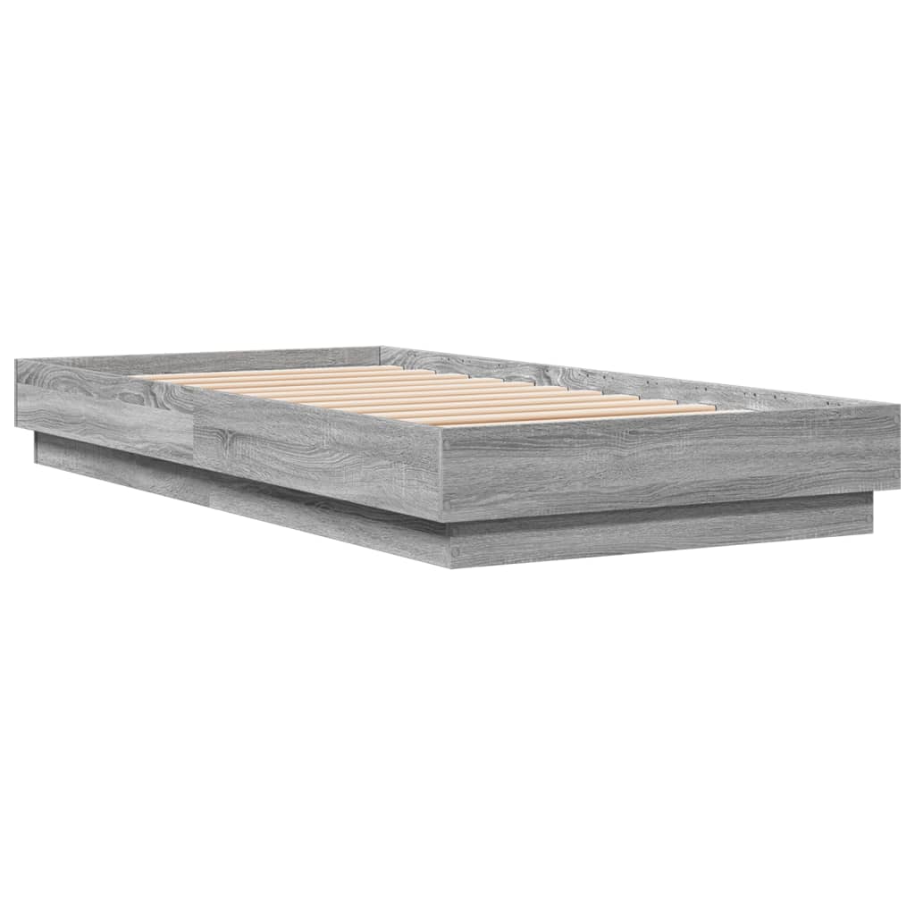 Okvir za krevet boja hrasta 75 x 190 cm od konstruiranog drva