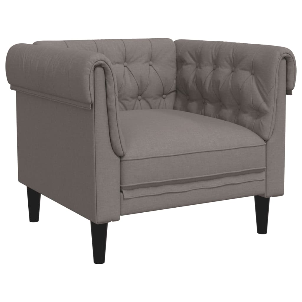 3-dijelni set sofa smeđesivi od tkanine