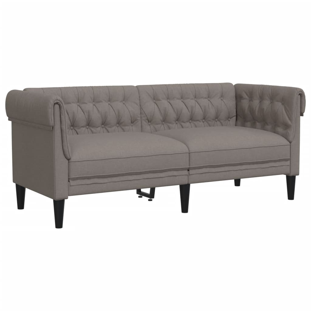 3-dijelni set sofa smeđesivi od tkanine