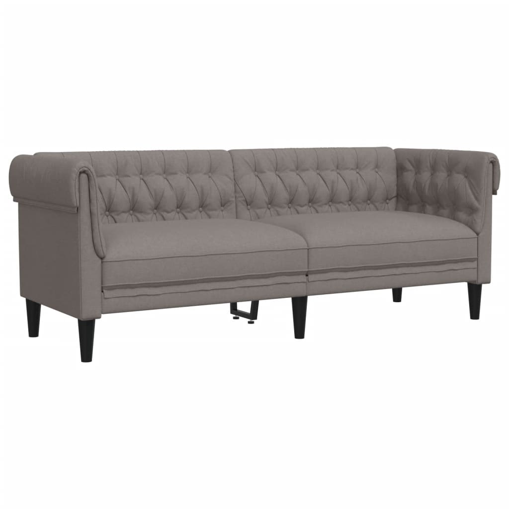 3-dijelni set sofa smeđesivi od tkanine