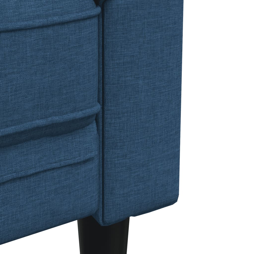 3-dijelni set sofa plavi od tkanine