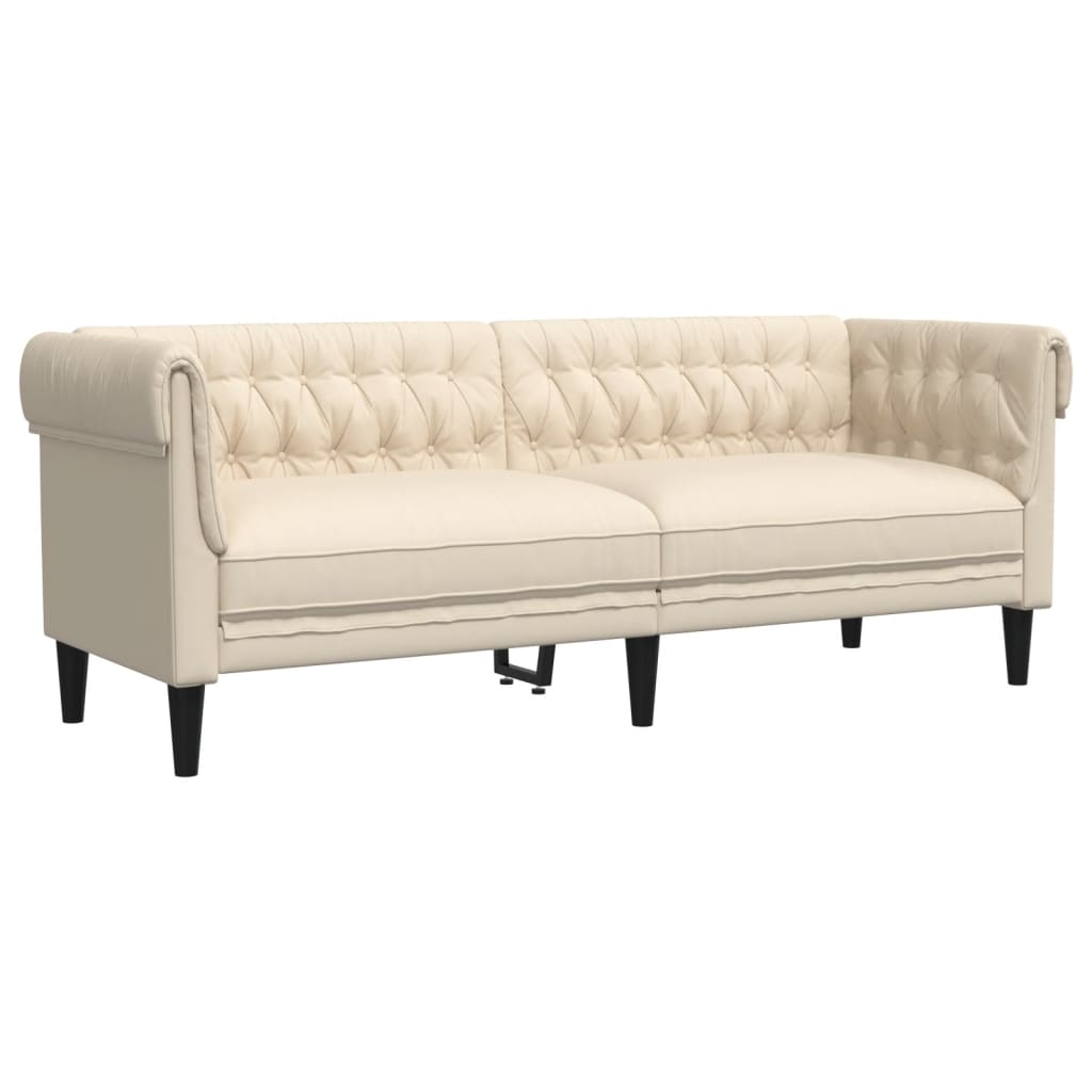 3-dijelni set sofa krem od mikrovlakana