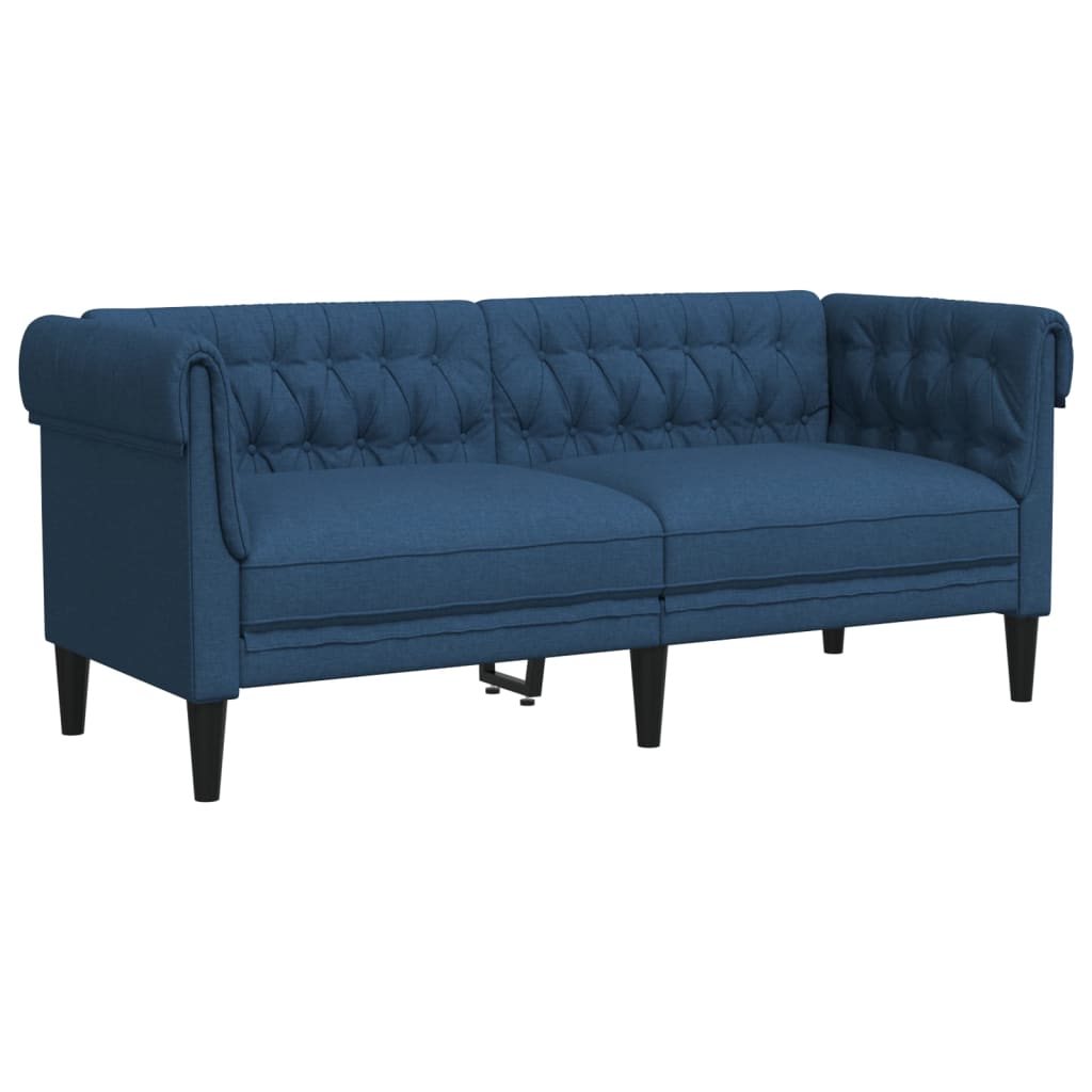 2-dijelni set sofa plavi od tkanine