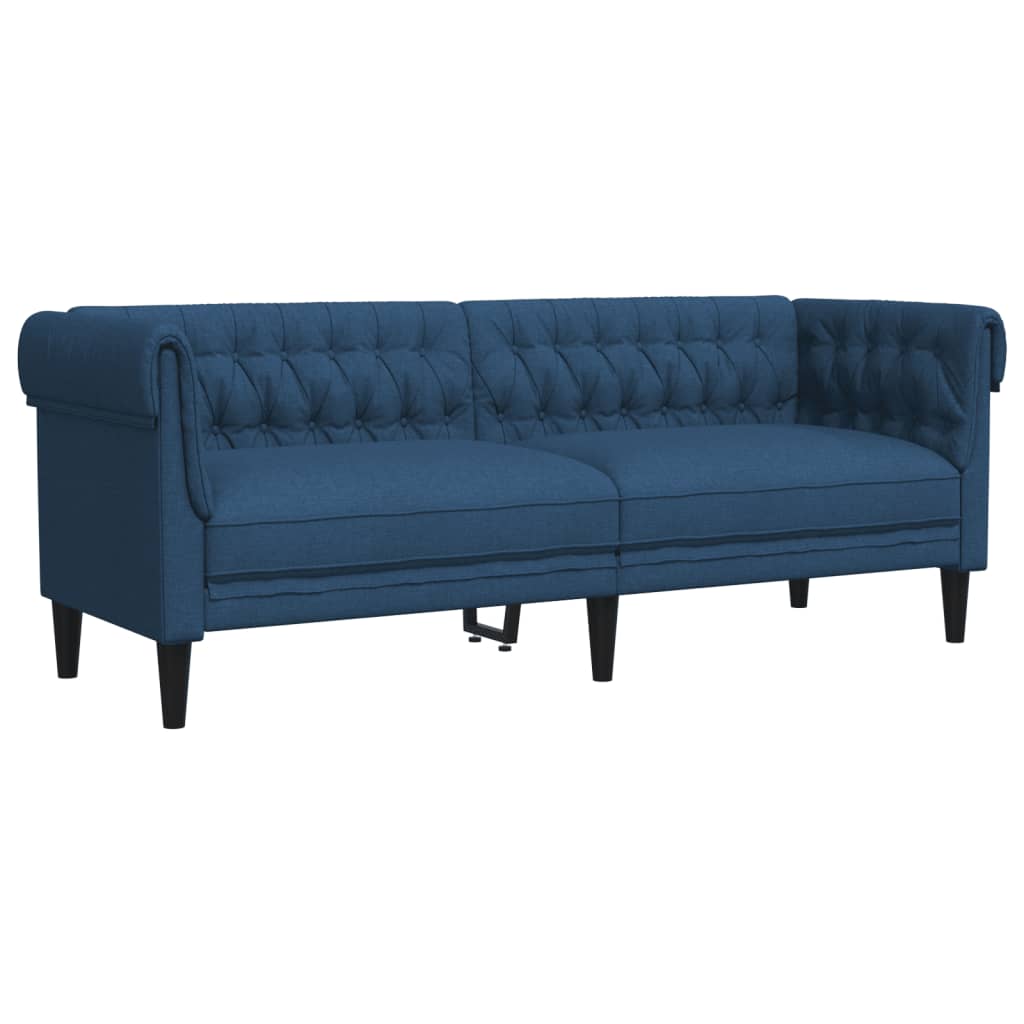 2-dijelni set sofa plavi od tkanine