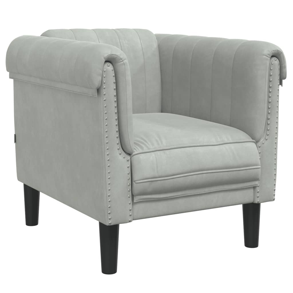 3-dijelni set sofa svjetlosivi baršunasti