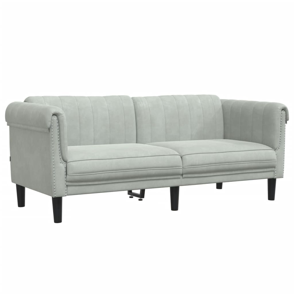 3-dijelni set sofa svjetlosivi baršunasti