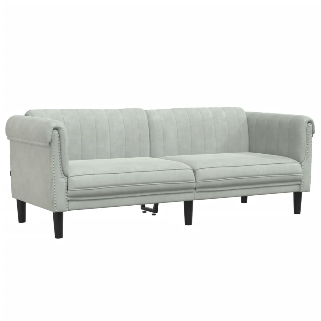 3-dijelni set sofa svjetlosivi baršunasti