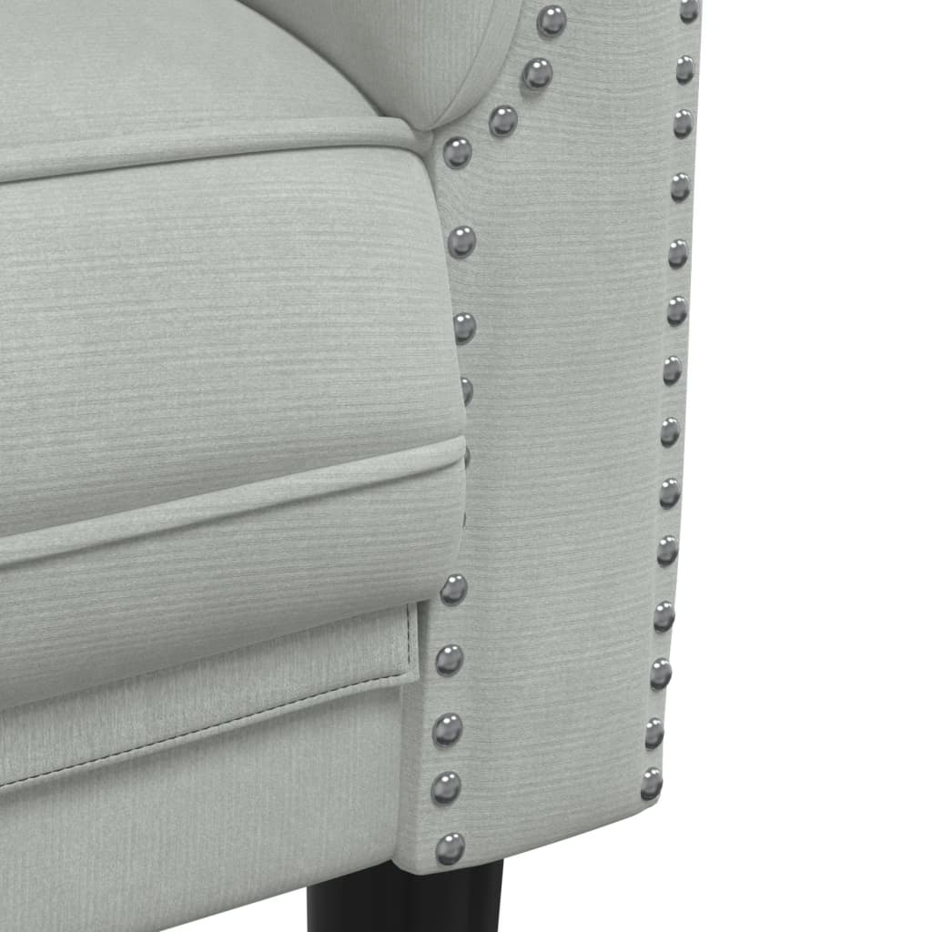 3-dijelni set sofa svjetlosivi baršunasti