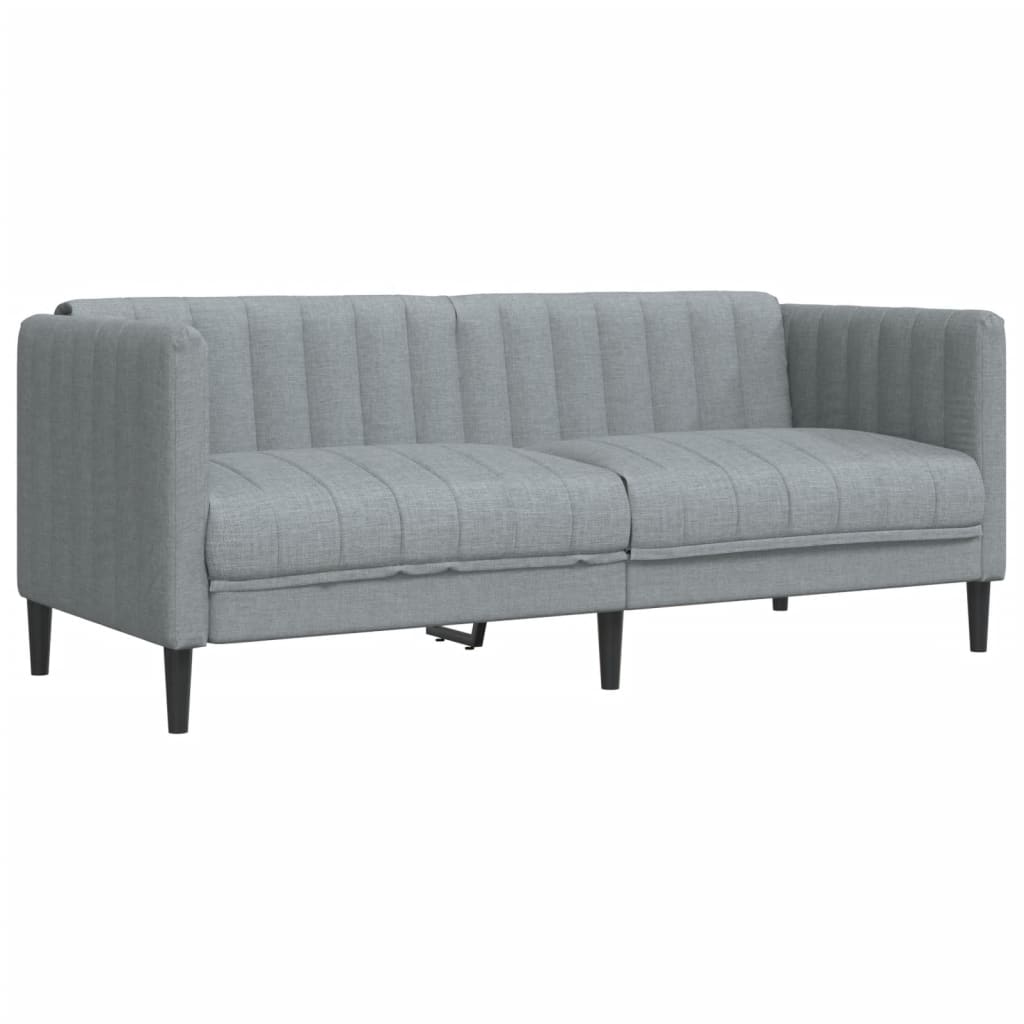 3-dijelni set sofa svjetlosivi od tkanine