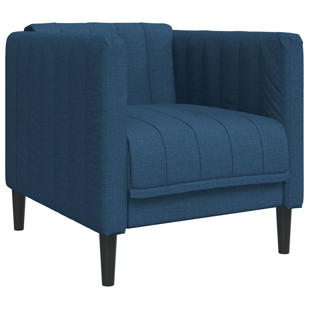 3-dijelni set sofa plavi od tkanine