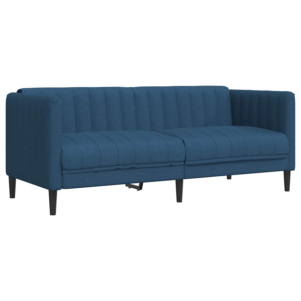 3-dijelni set sofa plavi od tkanine