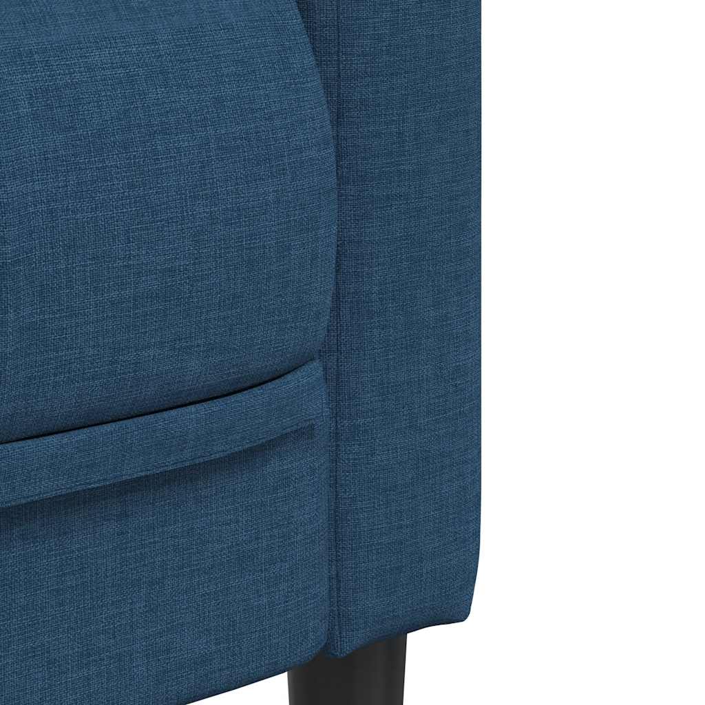 3-dijelni set sofa plavi od tkanine