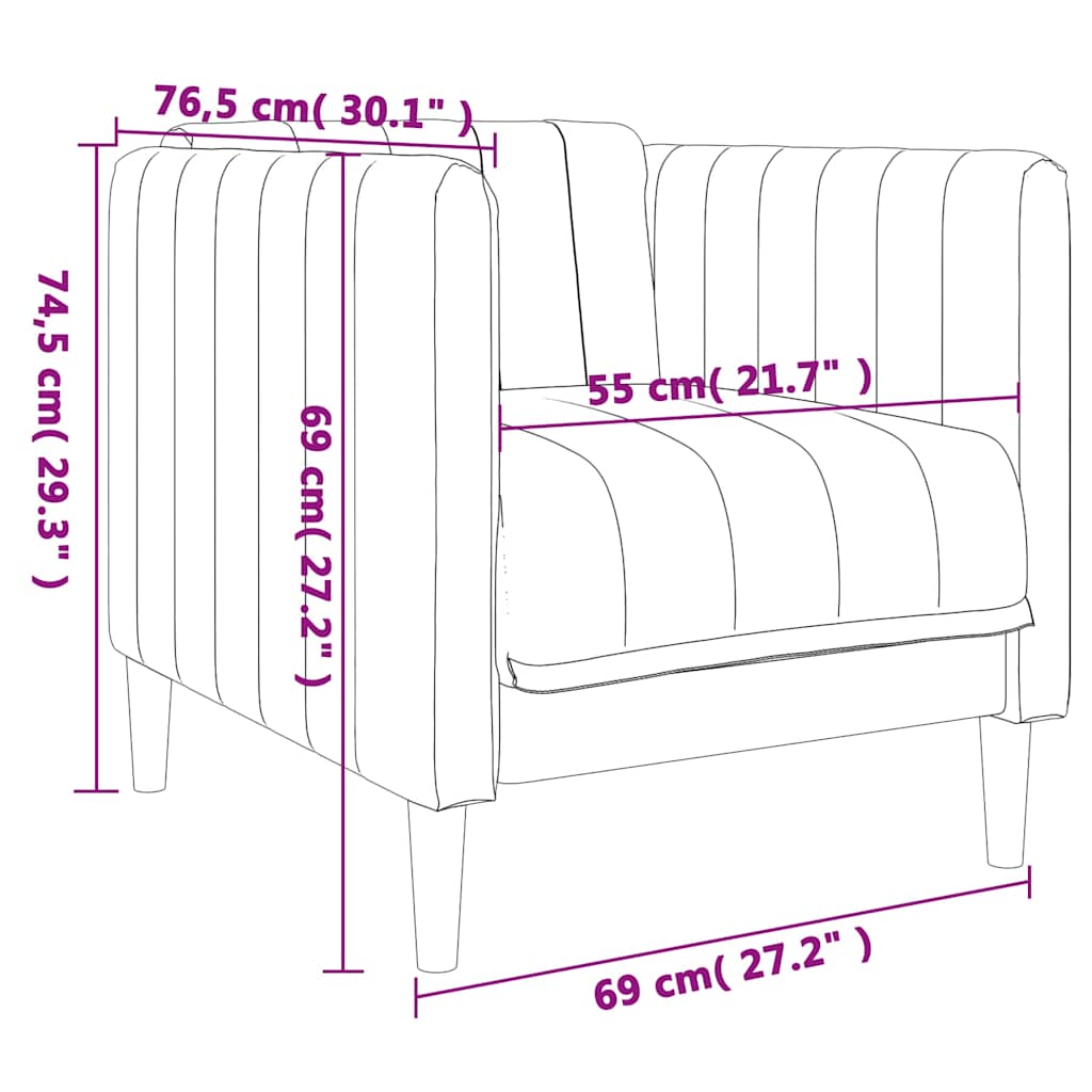 3-dijelni set sofa plavi od tkanine