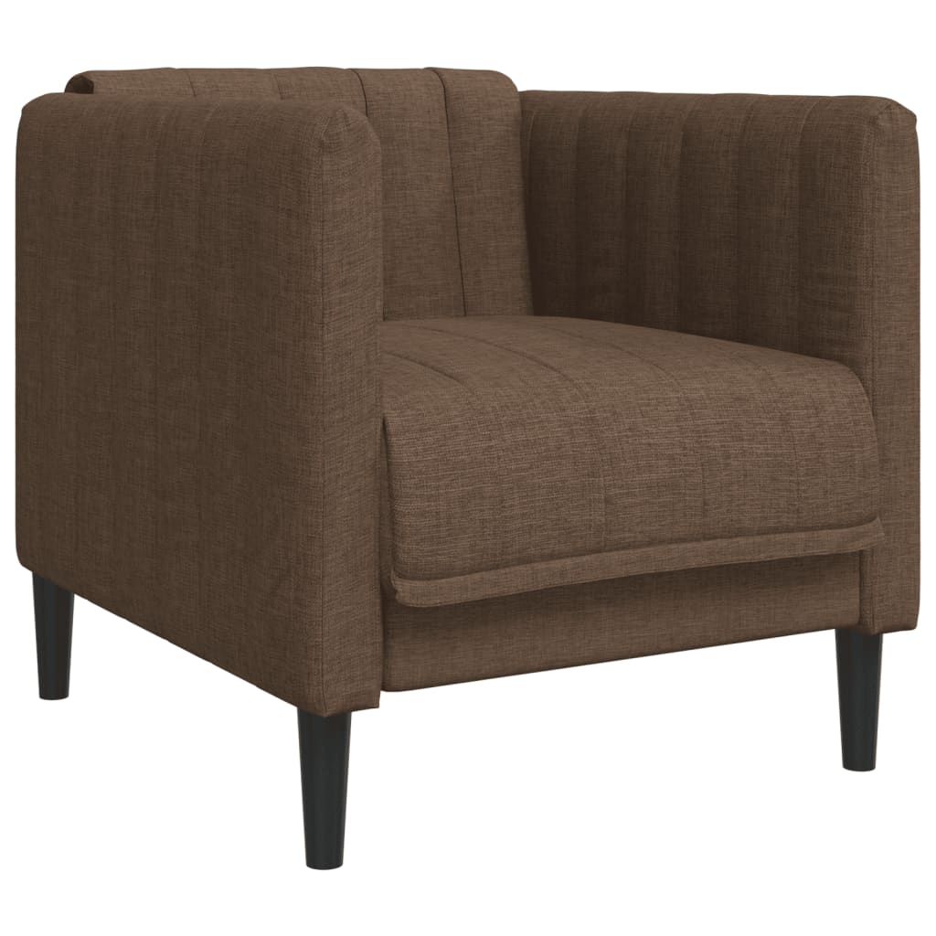 3-dijelni set sofa smeđi od tkanine