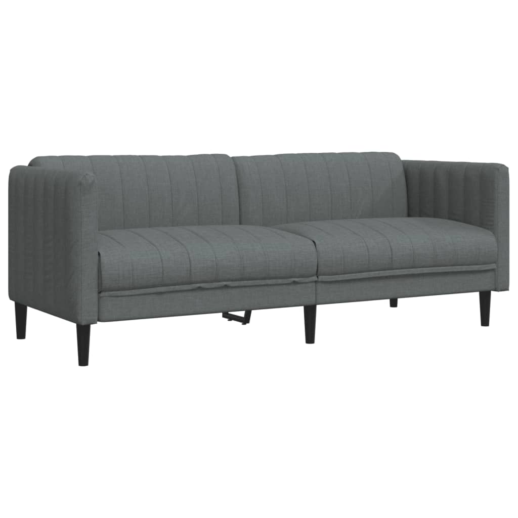 2-dijelni set sofa tamnosivi od tkanine