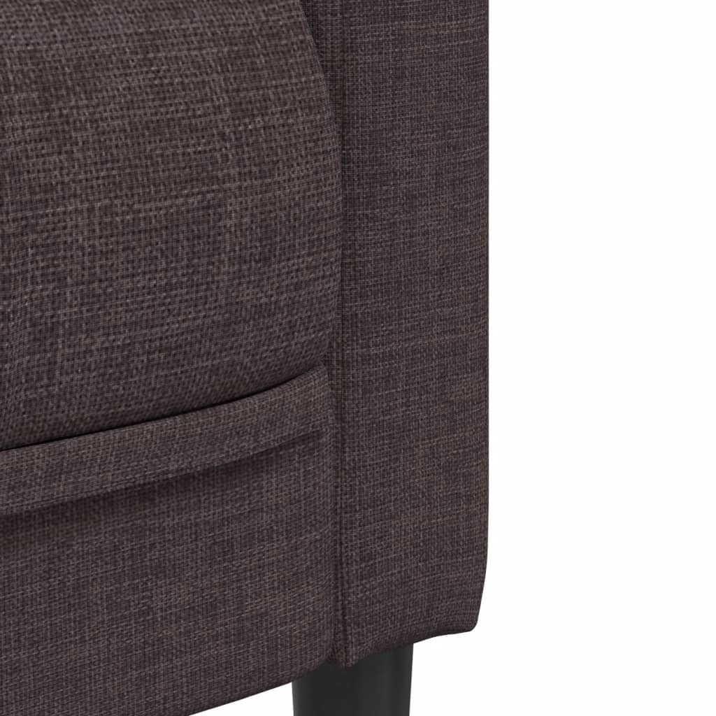 2-dijelni set sofa tamnosmeđi od tkanine