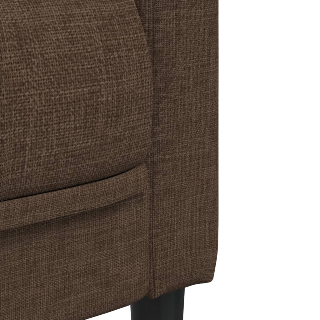 2-dijelni set sofa smeđi od tkanine