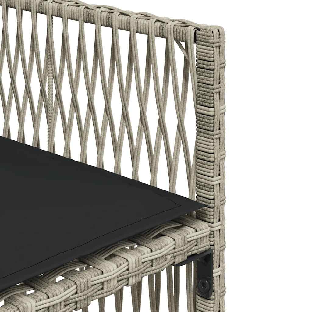 17-dijelni vrtni blagovaonski set s jastucima svijetlosivi