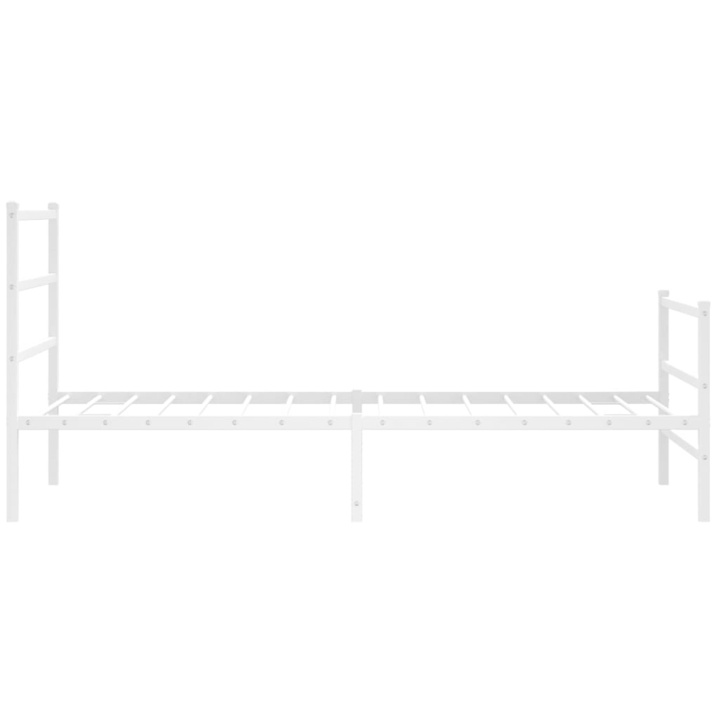 Metalni okvir kreveta uzglavlje i podnožje bijeli 107x203 cm
