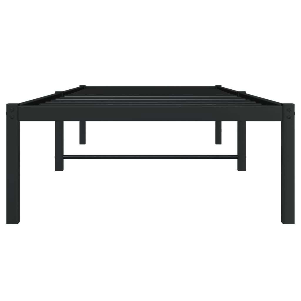Metalni okvir za krevet crni 75 x 190 cm
