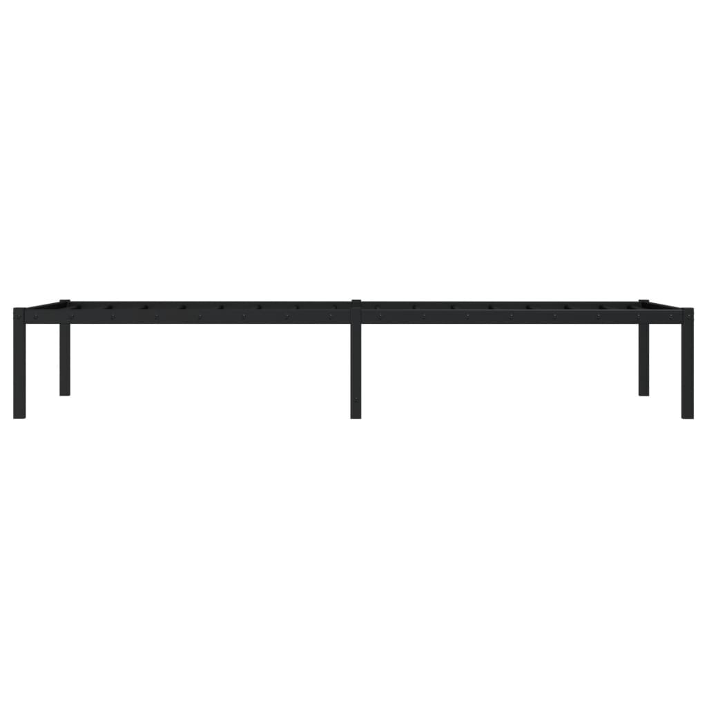 Metalni okvir za krevet crni 75 x 190 cm
