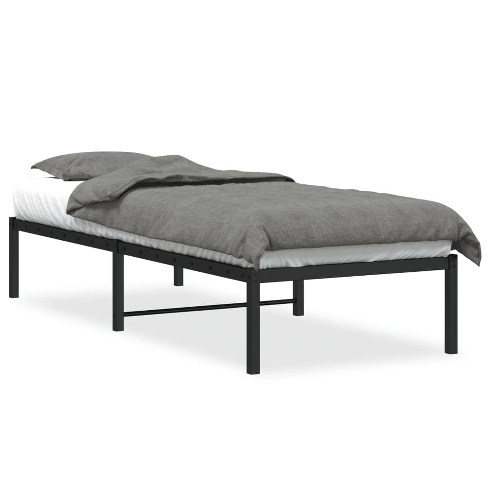 Metalni okvir za krevet crni 80x200 cm