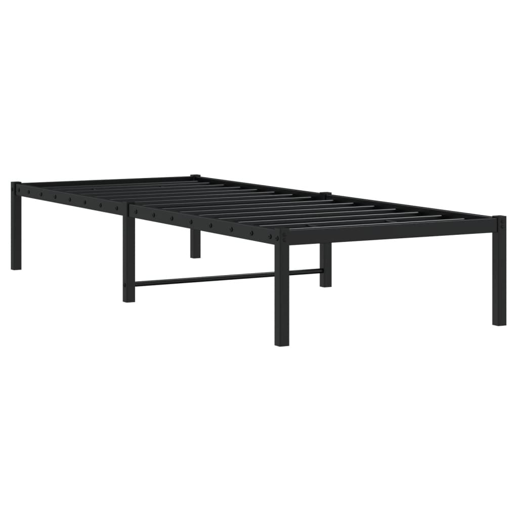 Metalni okvir za krevet crni 80x200 cm