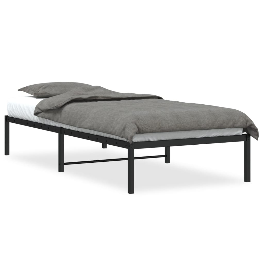 Metalni okvir za krevet crni 90 x 200 cm