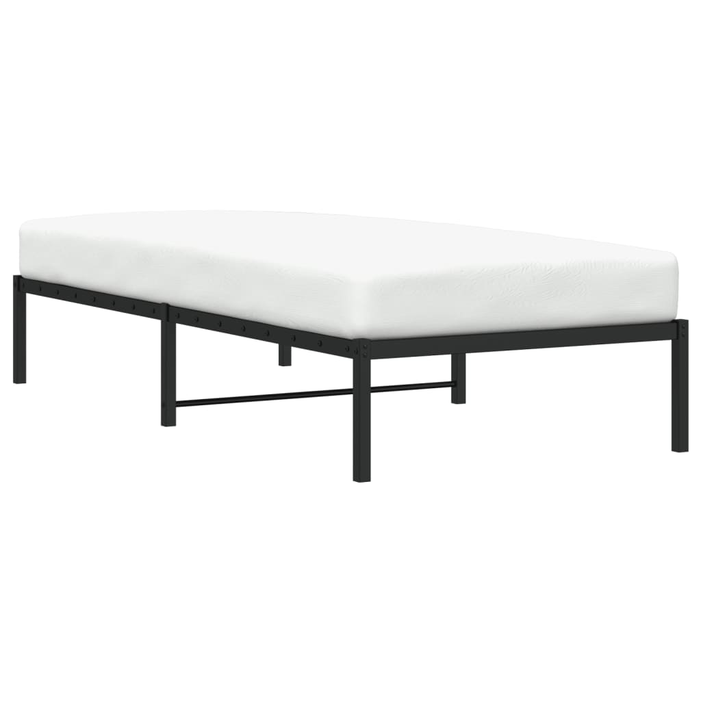 Metalni okvir za krevet crni 90 x 200 cm