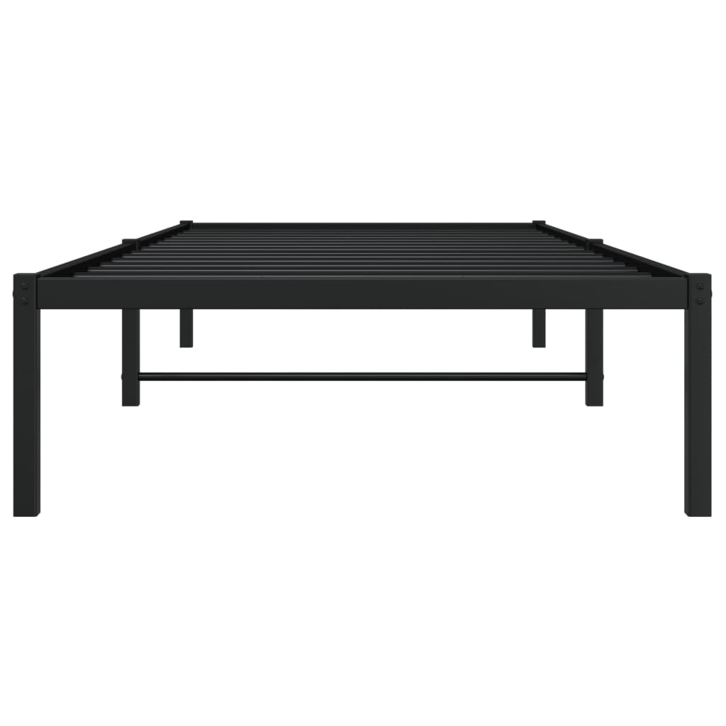 Metalni okvir za krevet crni 90 x 200 cm