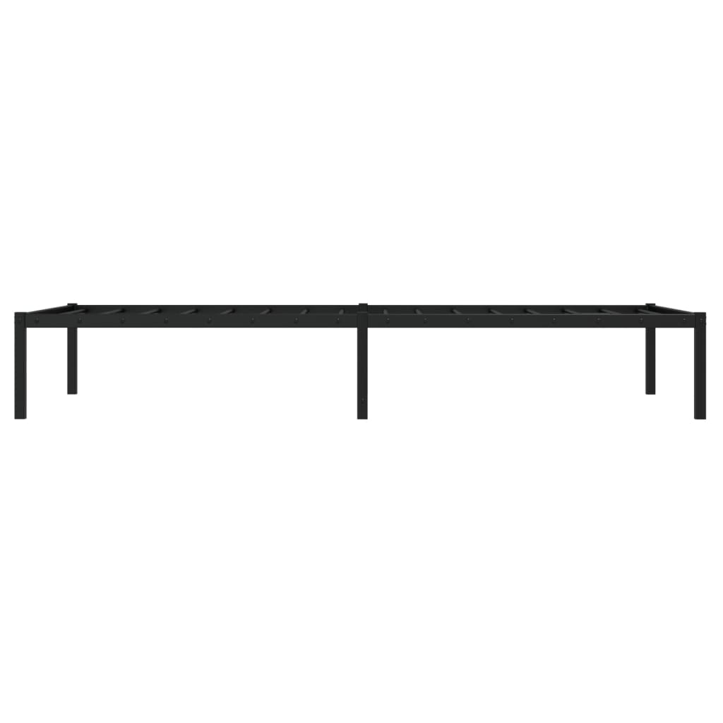 Metalni okvir za krevet crni 90 x 200 cm