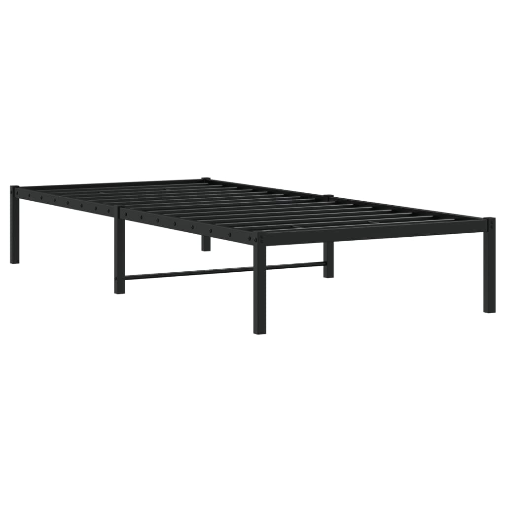 Metalni okvir za krevet crni 90 x 200 cm
