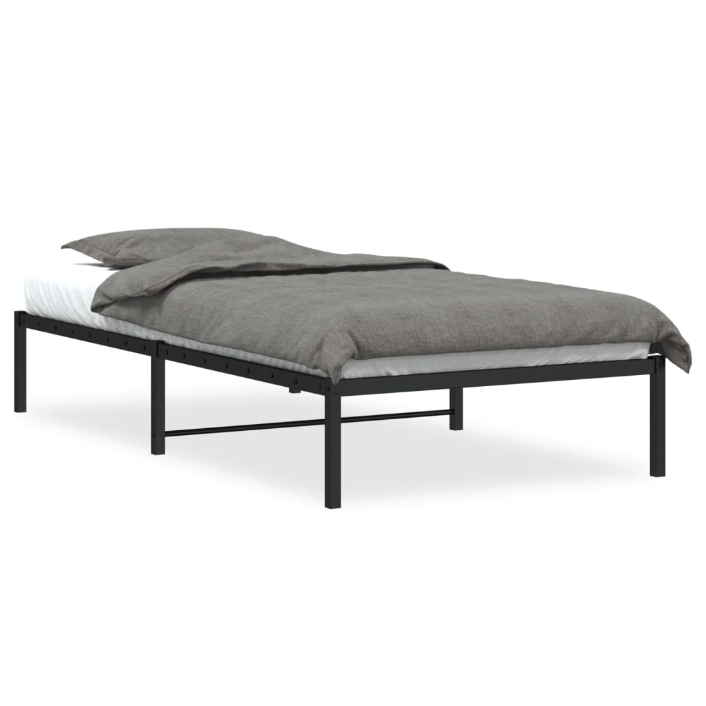 Metalni okvir za krevet crni 100x200 cm