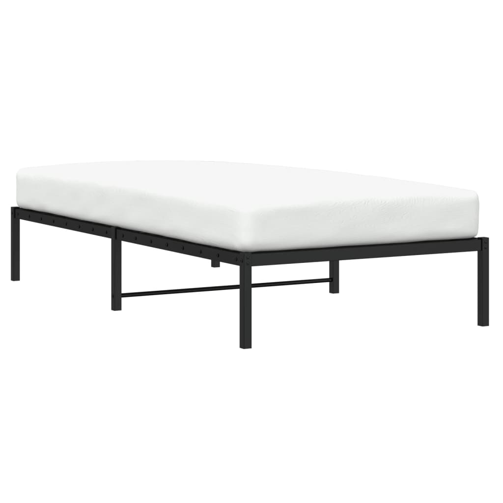 Metalni okvir za krevet crni 100x200 cm