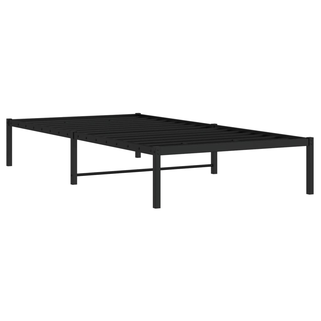 Metalni okvir za krevet crni 100x200 cm